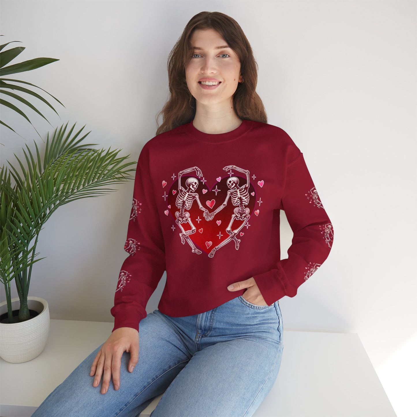 Dancing Skeleton Lovers - Crewneck Sweatshirt