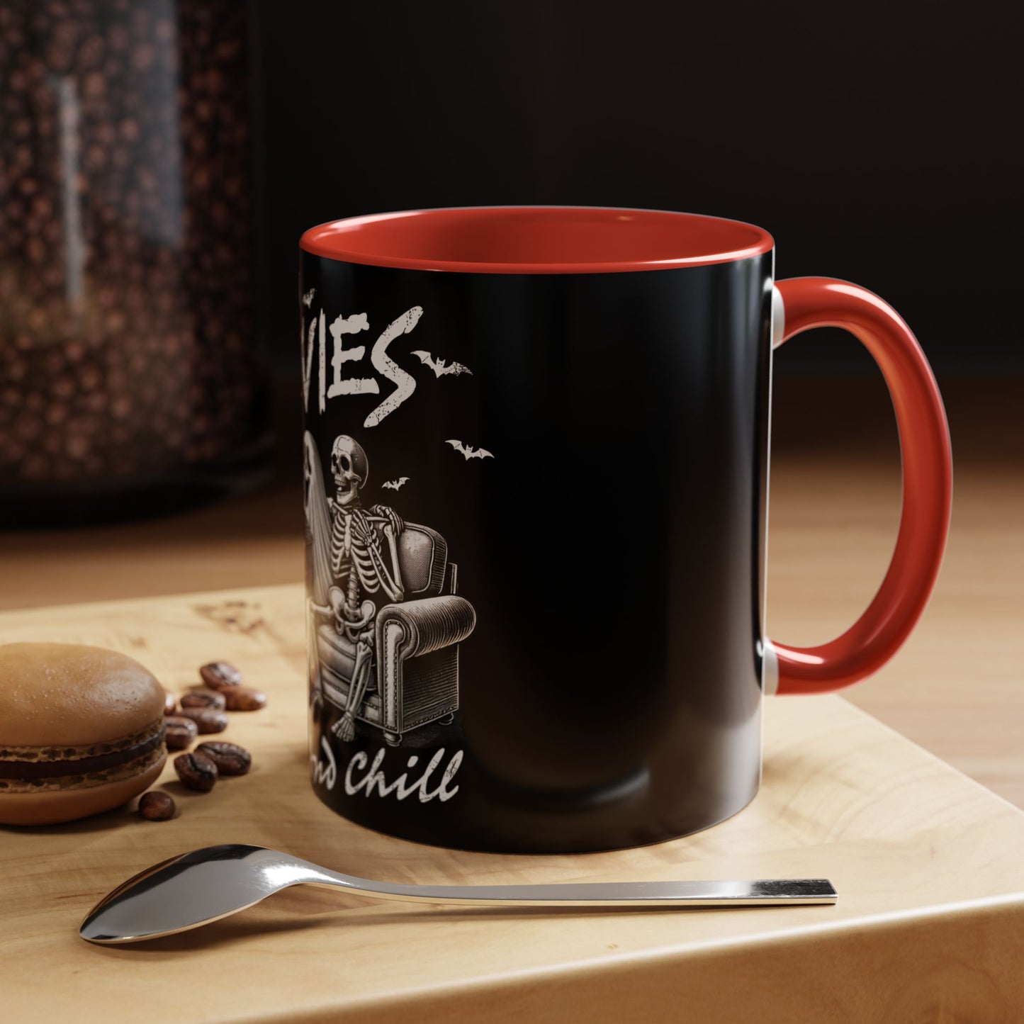 Horror Movies and Chill - Accent Coffee Mug (11, 15oz)