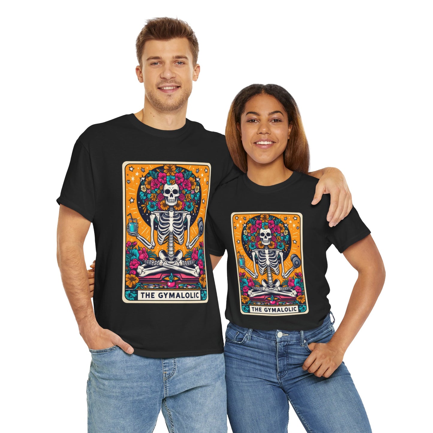 Gymaholic Skeleton Tarot - Unisex Tee Shirt