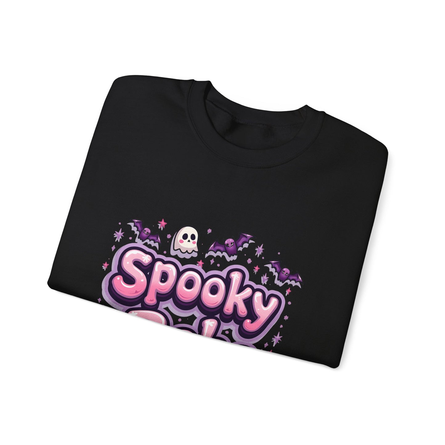 Spooky Babe Bats and Ghosts Design - Unisex Heavy Blend Sweatshirt