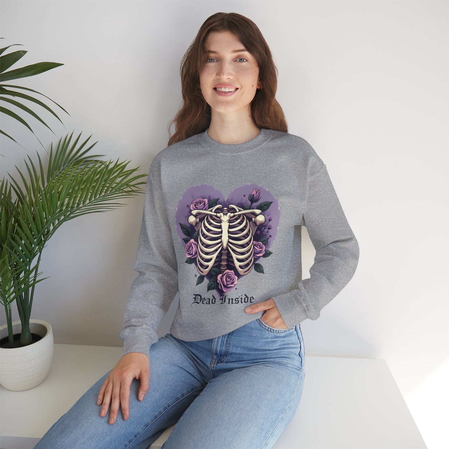 Dead Inside Ribcage Heart - Sweatshirt