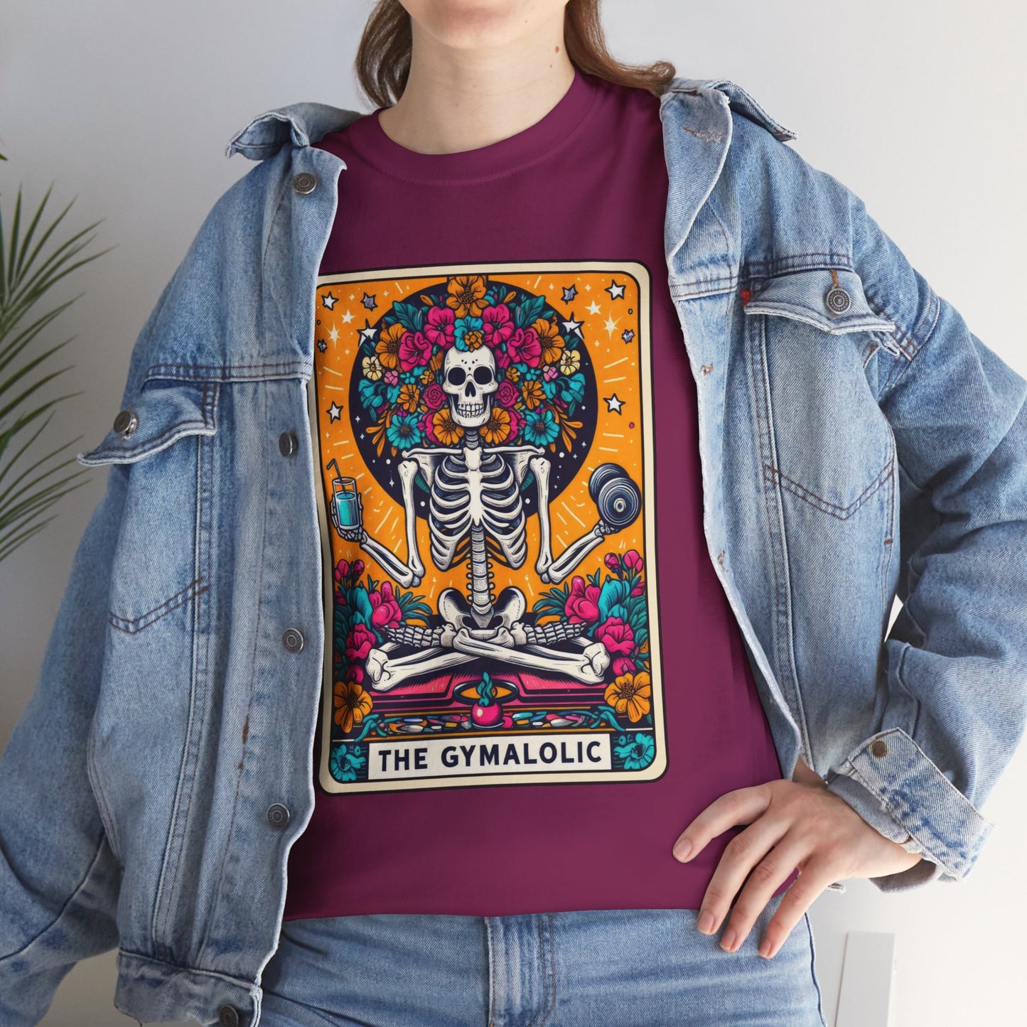 Gymaholic Skeleton Tarot - Unisex Tee Shirt