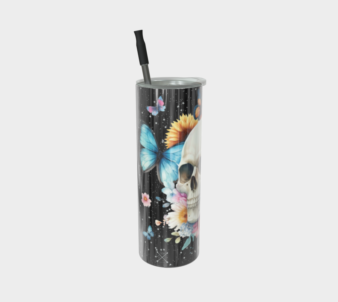 Skull and Butterflies - 20oz Tumbler