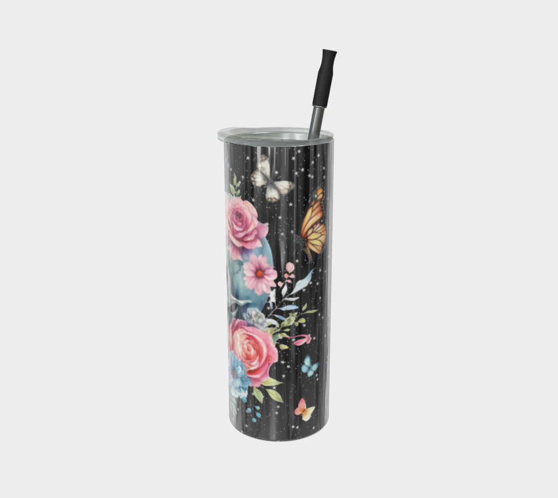 Skull and Butterflies - 20oz Tumbler