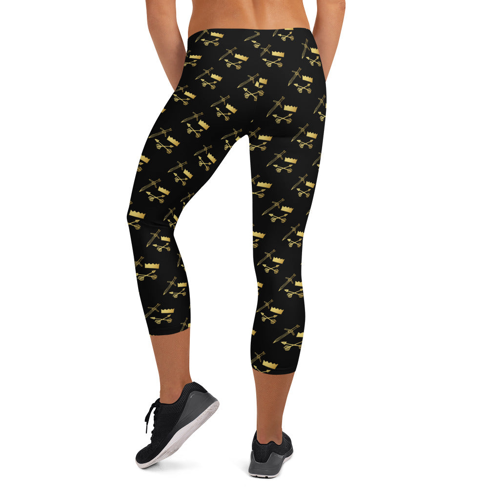 Womens black and outlet gold leggings